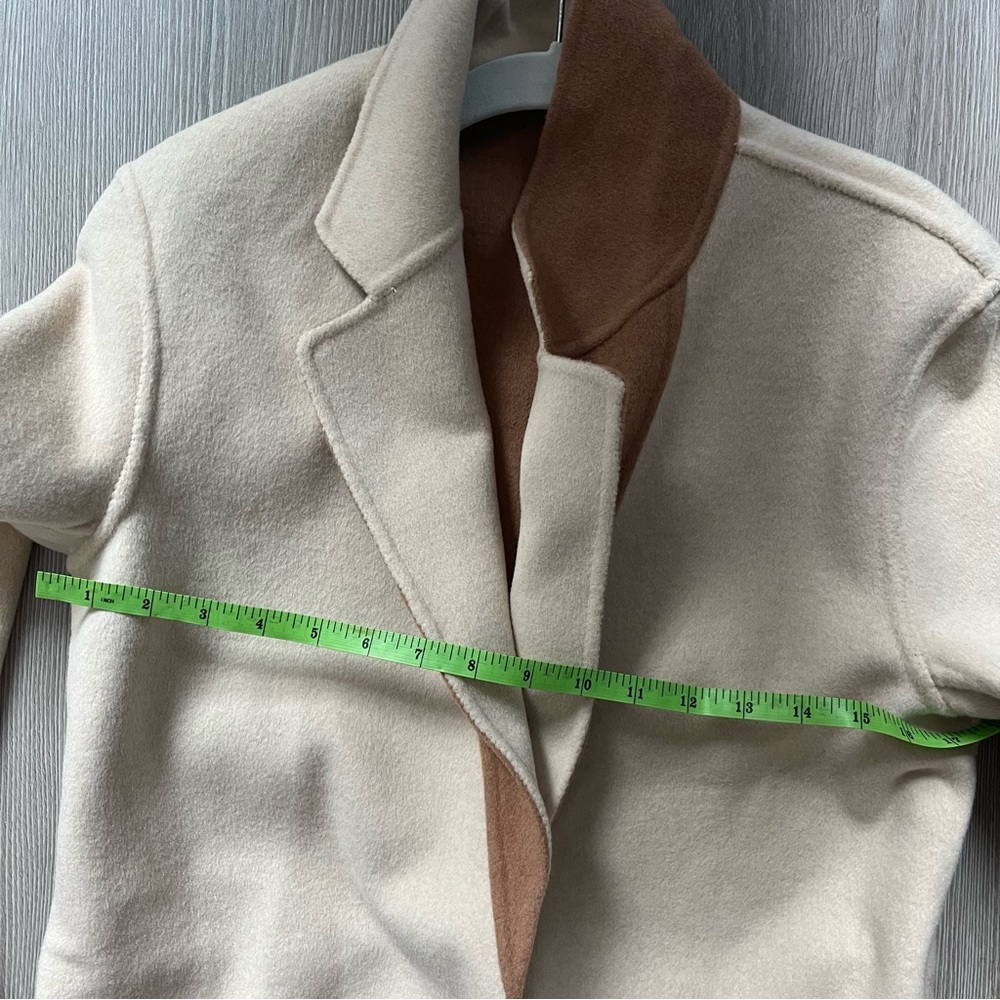 NWT Edited Pieces XS Petite fit Reversible Wool Camel Cream Coat - Picture 8 of 9